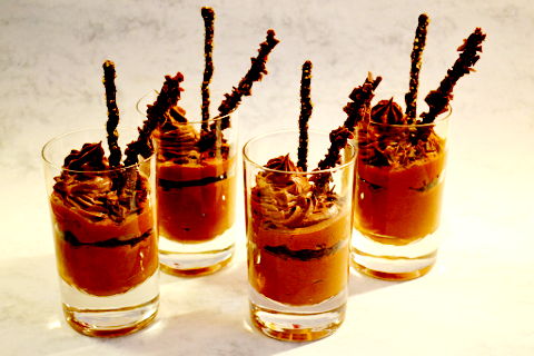 Schoko Rum Dessert im Glas